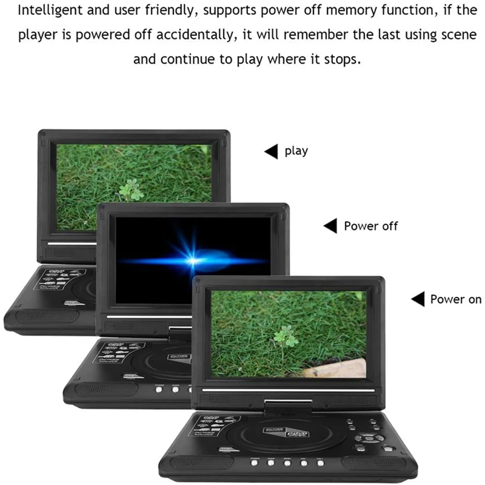 9,8 polegadas 16:9 widescreen 270 ° Tela LCD rotativa Home - Image 4