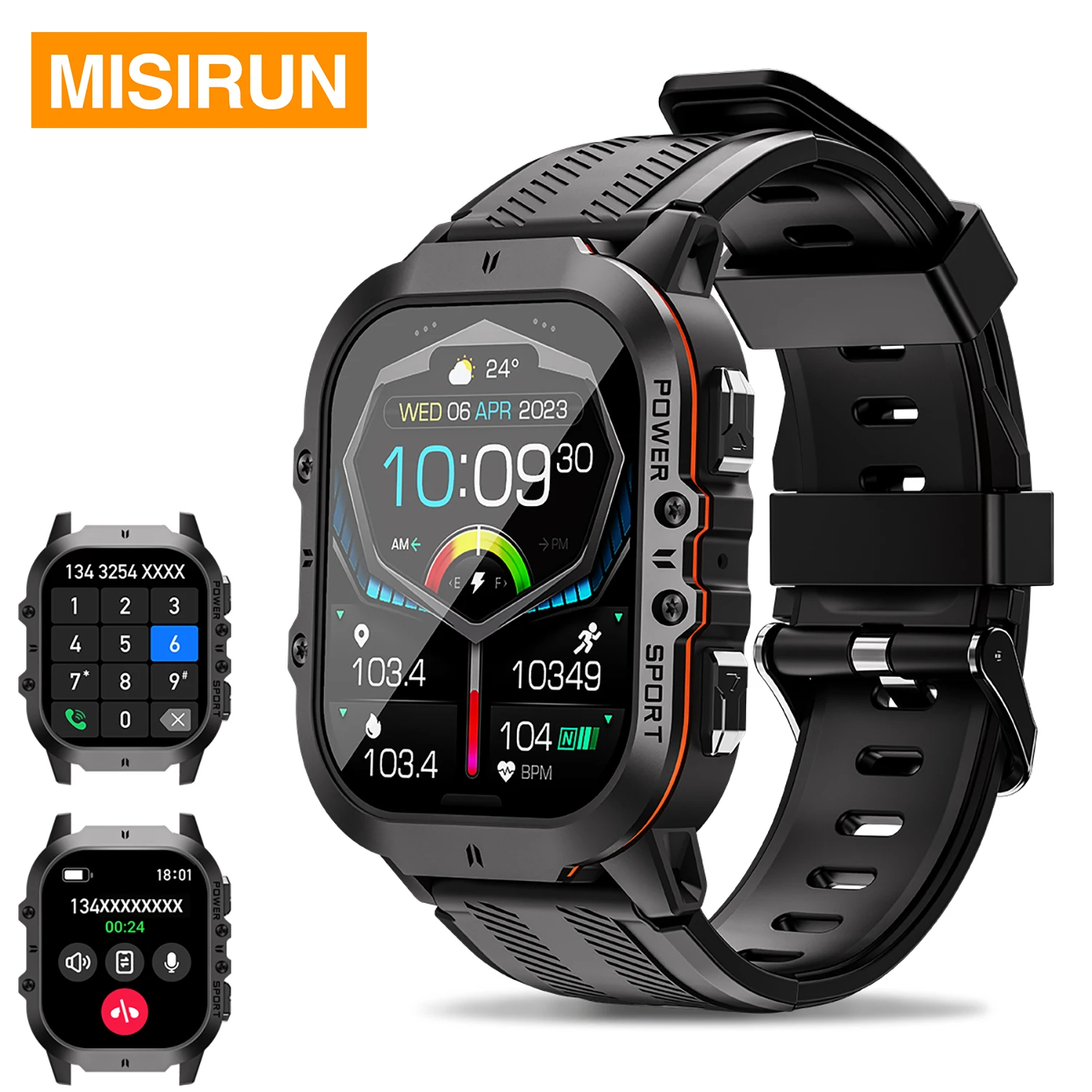 MISIRUN-C26 relógio inteligente, Bluetooth Chamada Smartw.